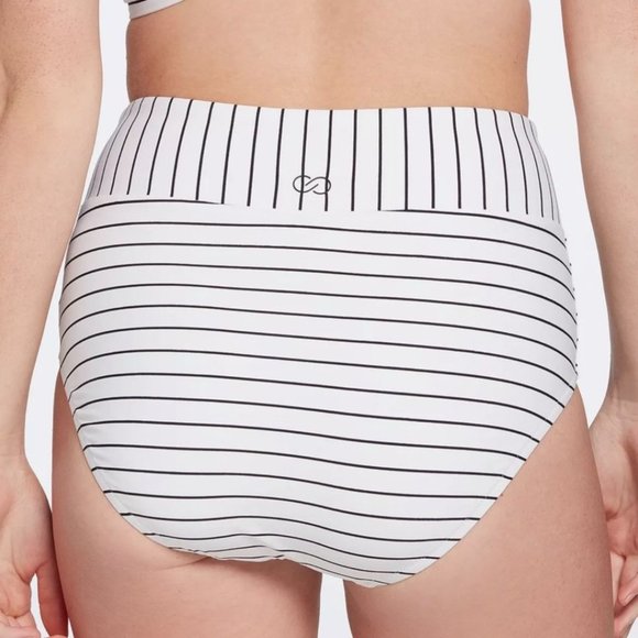 CALIA By Carrie Underwood NWT Sz XL Stripe White/Black Wide Band High Rise Swim - Picture 5 of 6
